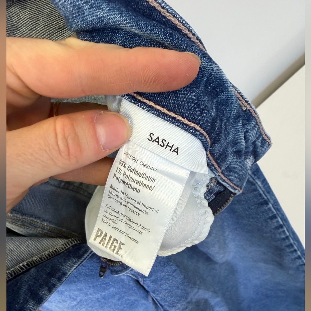 PAIGE Sasha High-Rise Stretch Wide-Leg Jeans Sz 27 - Picture 10 of 11